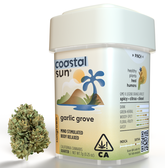 Photograph of product: Coastal Sun Sungrown 7g - Garlic Grove (S)