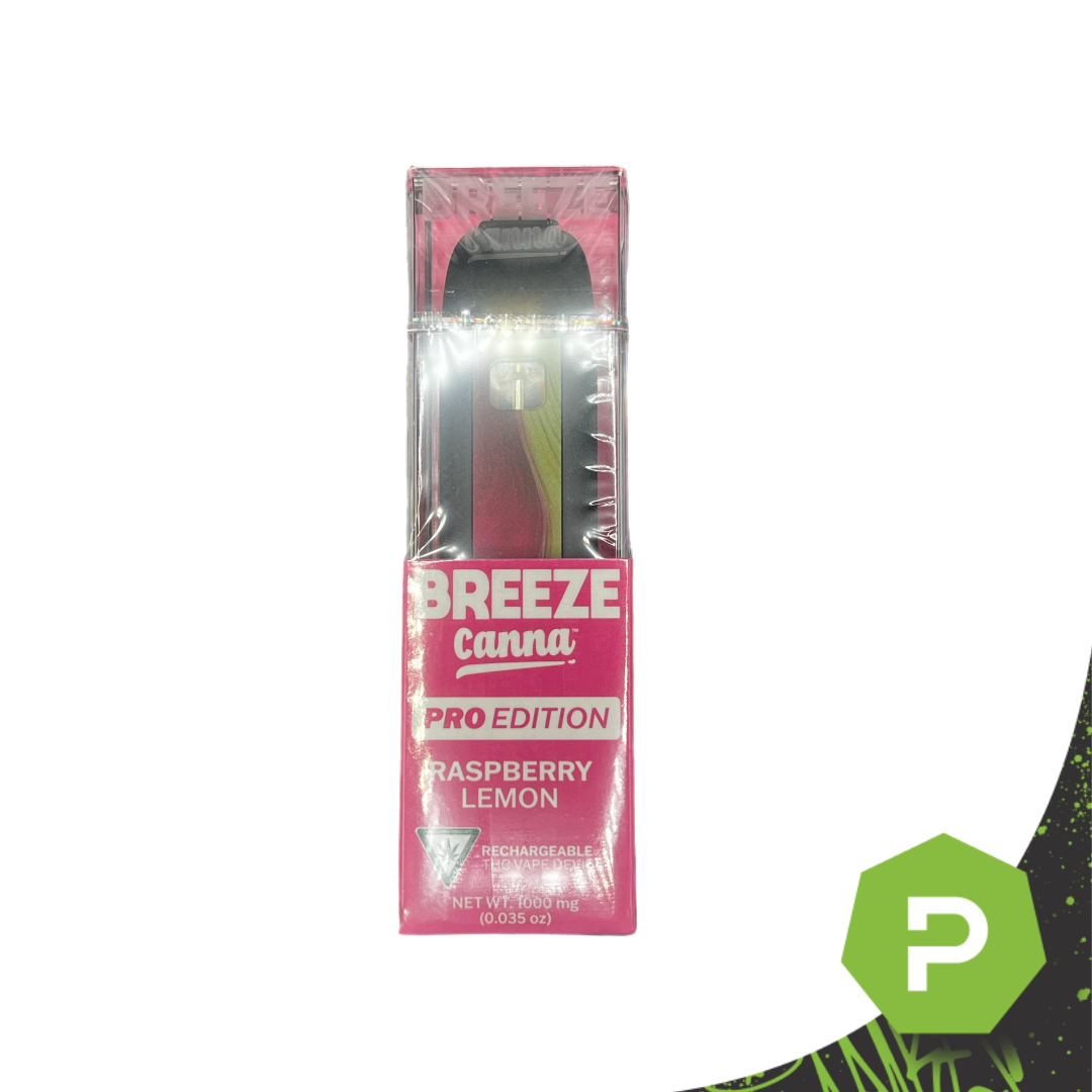Photograph of product: Breeze Canna Pro Disposable Vape | Raspberry Lemon