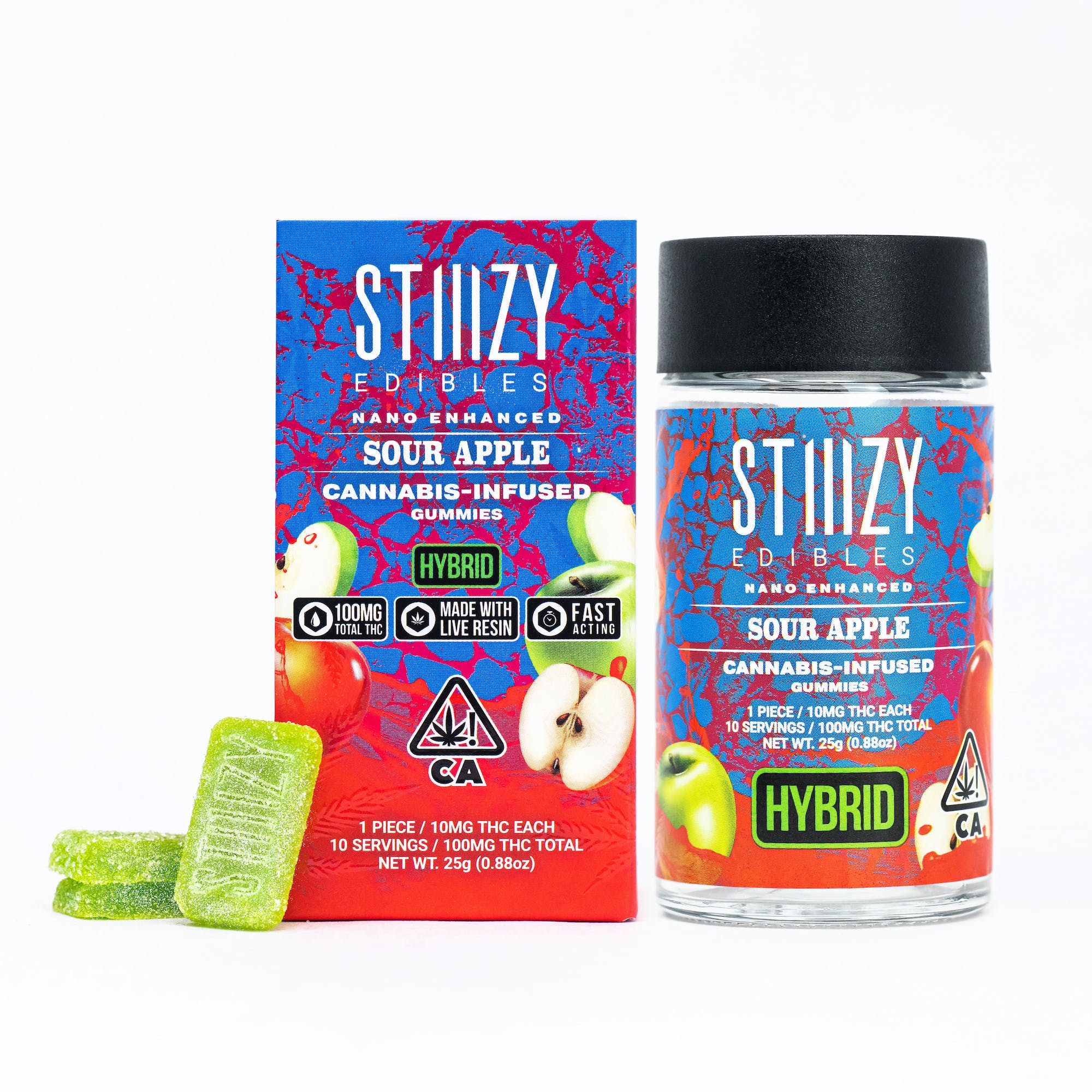Photograph of product: SOUR APPLE 100MG NANO GUMMIES
