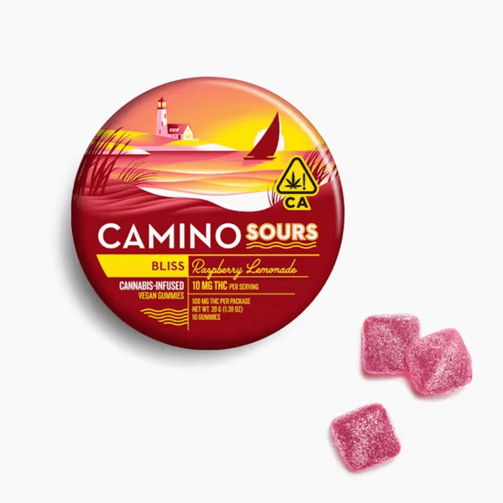 Photograph of product: Camino Sours Raspberry Lemonade 'Bliss' Gummies - 