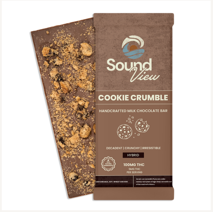 Photograph of product: SV Cookie Crumble Milk Chocolate Bar T91.8mg (H) 00090
