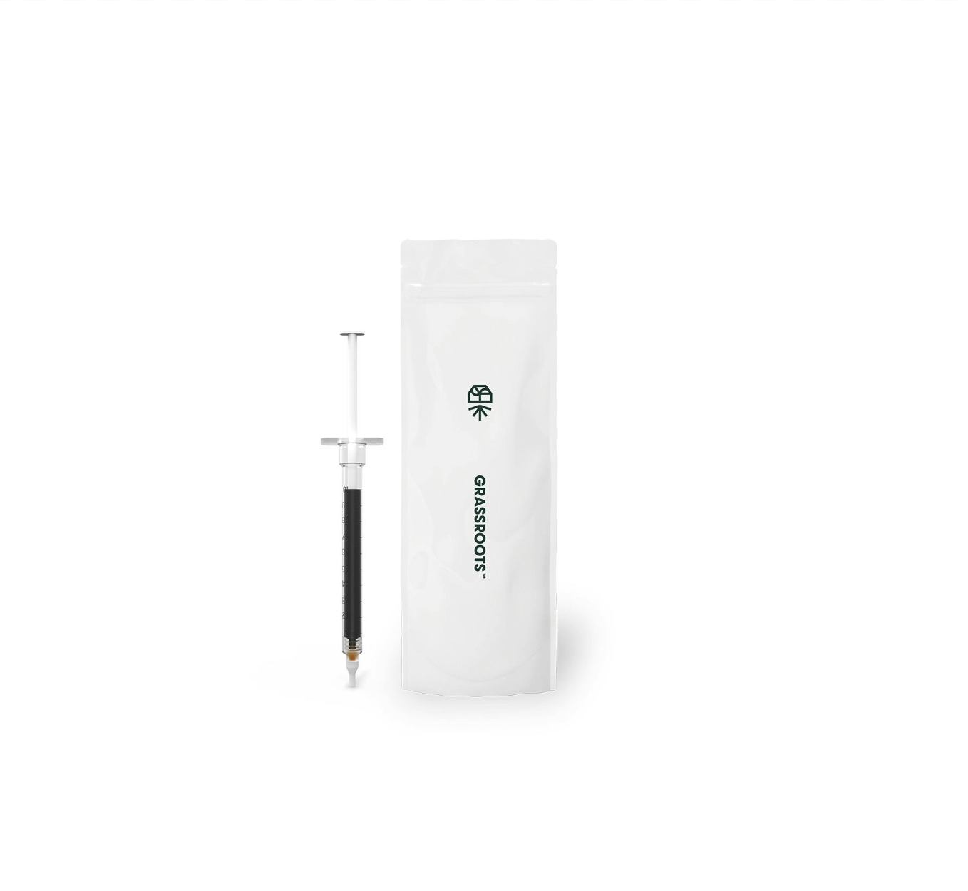 Photograph of product: Grassroots Mimosa Kush Mints 1g RSO Syringe