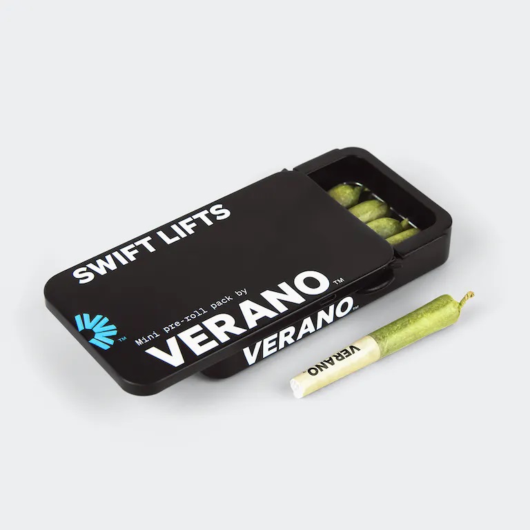 Photograph of product: Verano Glitter Bomb Swift Lifts Pre-Roll 5-Pack 2.5g