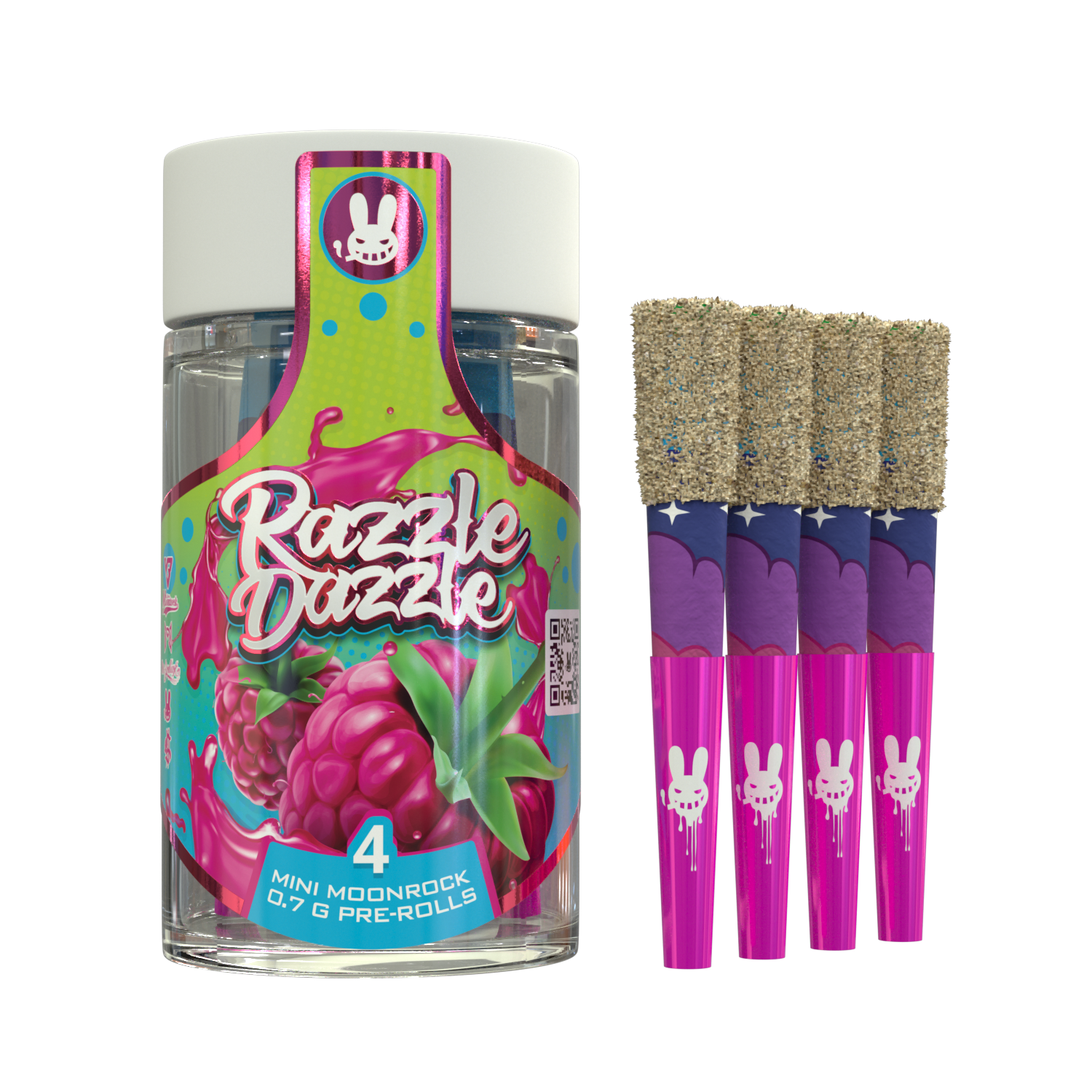 Photograph of Product: Dr. Zodiak's Infused Preroll (4pk) - Razzle Dazzle
