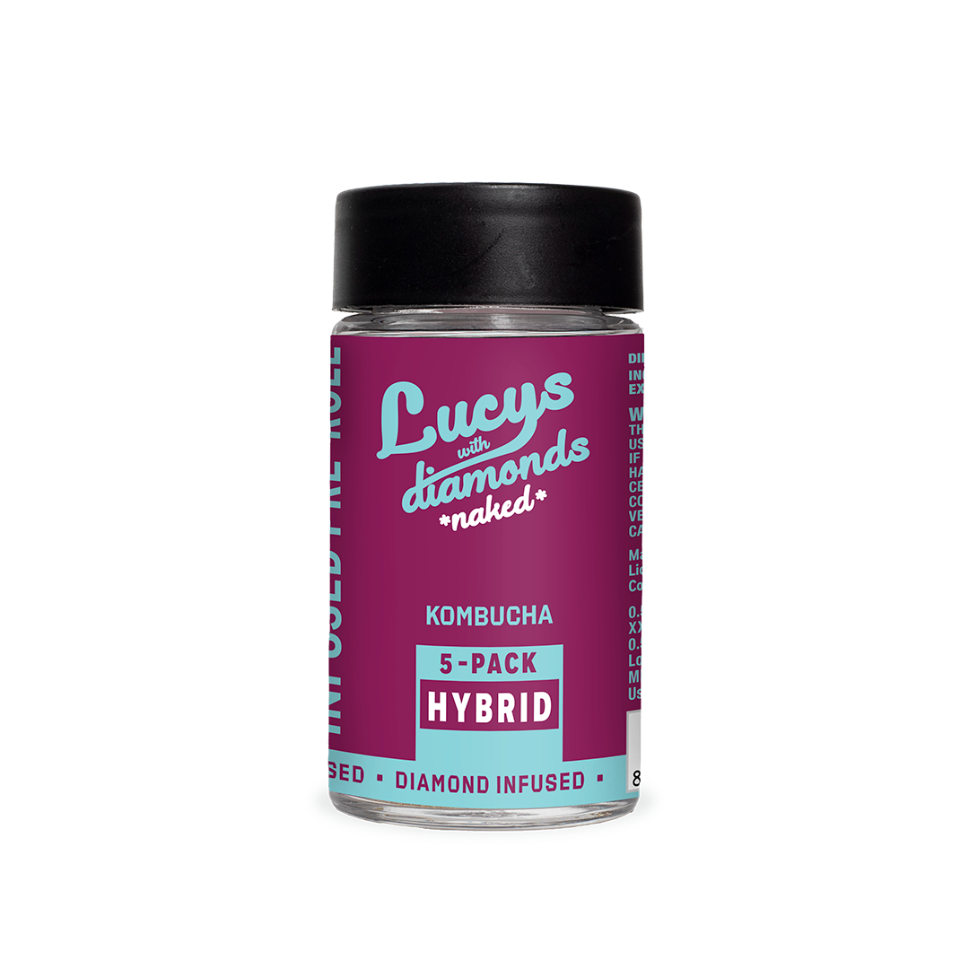Photograph of product: 5-pack Diamond Infused Pre-Rolls - Kombucha