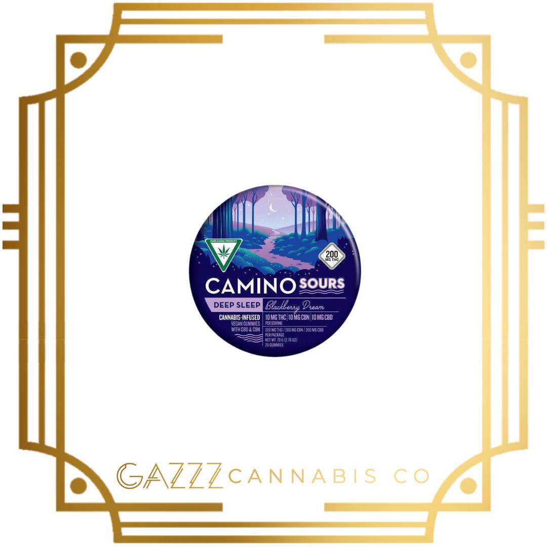 Photograph of product: Camino | Sour Gummies 200mg | 10-Pck - Blackberry Dream - TH-oui:CBN:CBD