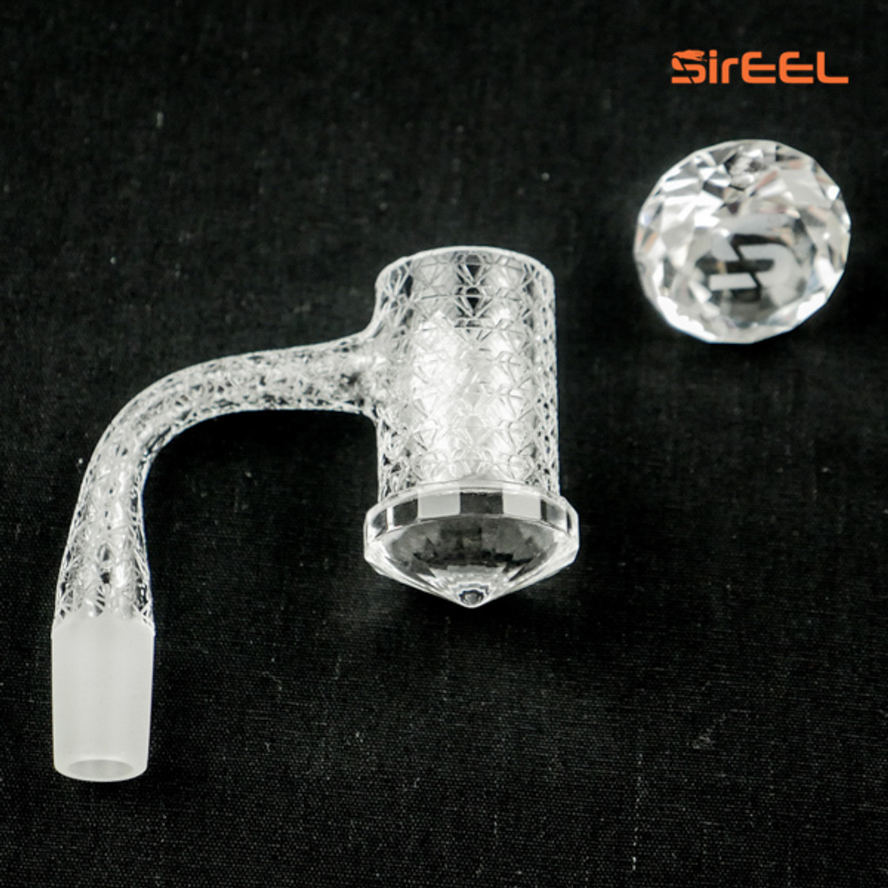 Photograph of product: Etched Quartz Banger w/ Facet Diamond