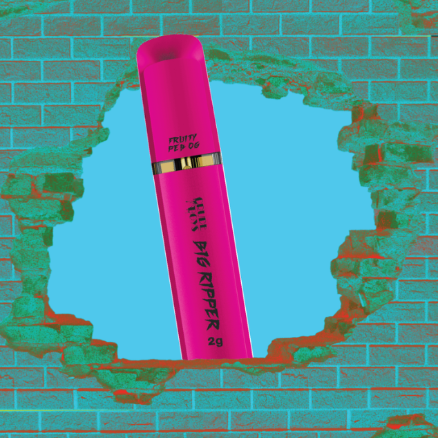 Photograph of product: Crude Boys - All In One Big Ripper Vape - Fruity Peb OG Disposable Vape