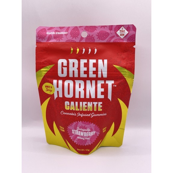 Photograph of product: Green Hornet - Caliente Jalapeno Strawberry 100mg Gummies