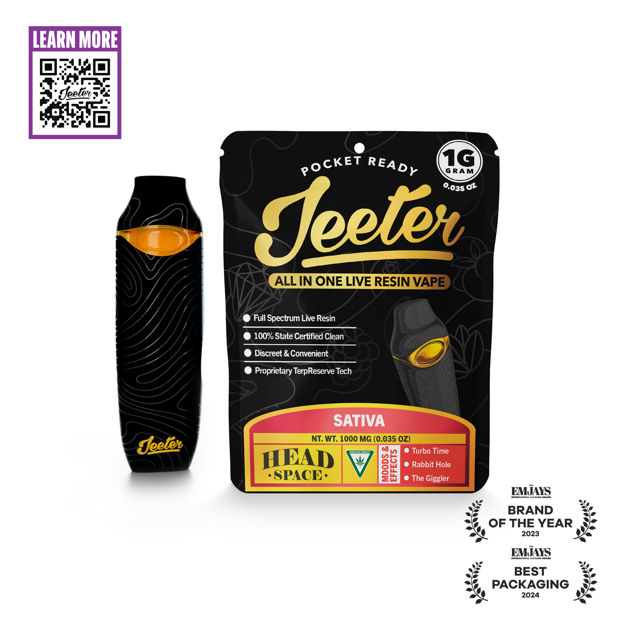 Photograph of product: Jeeter Live Resin Disposable | Headspace