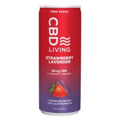 Photograph of product: Strawberry Lavender 30mg CBD Sparkling Water - 