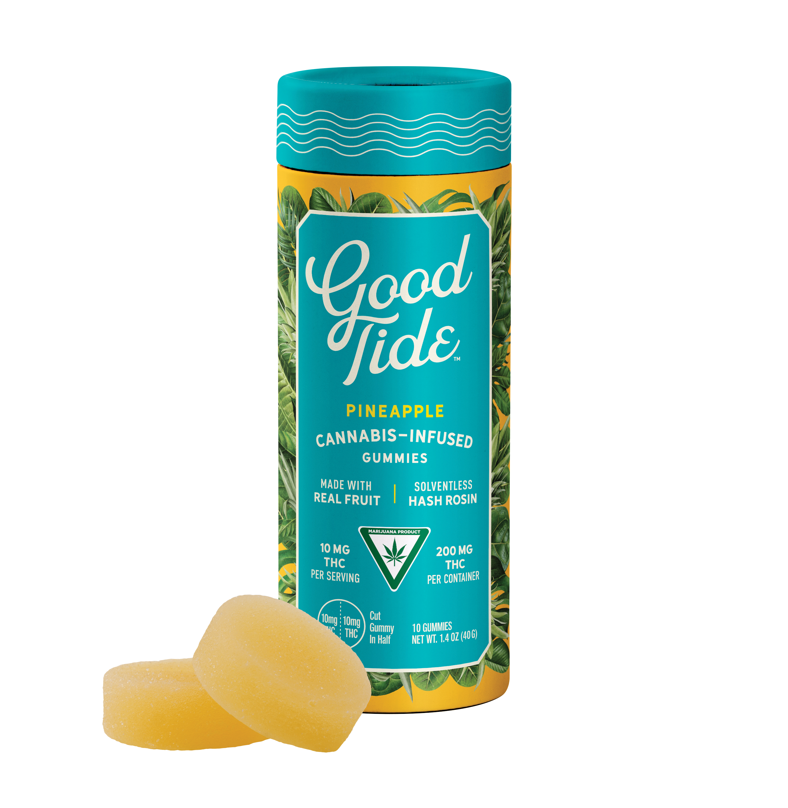 Photograph of product: Good Tide | Gummy | Pineapple | 200mg