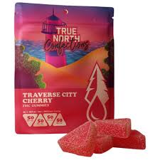 Photograph of product: True North- Traverse City Cherry | TH-oui Vegan Gummies 4x50mg