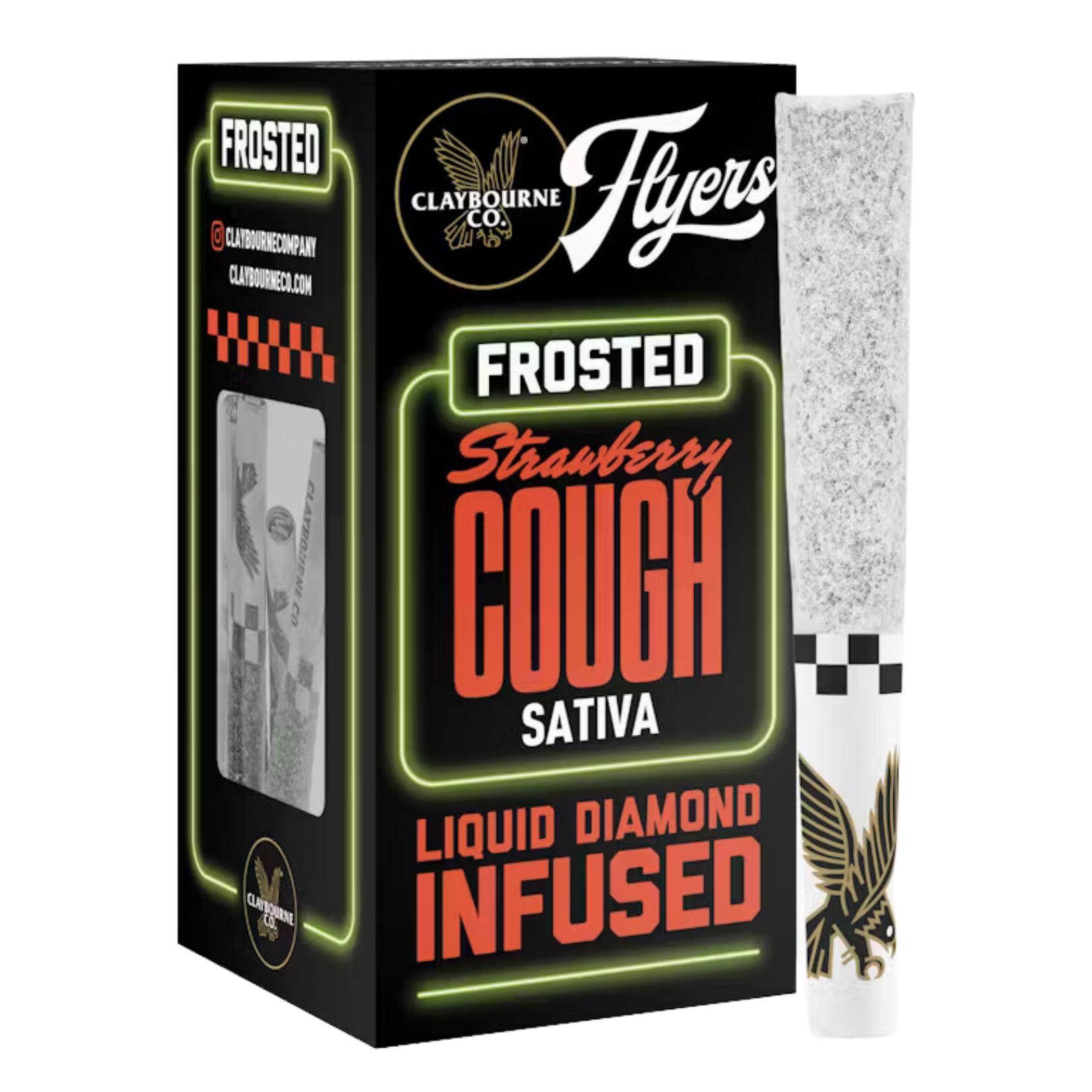Photograph of product: STRAWBERRY COUGH   LIQUID DIAMOND INFUSED TH-ouia DUSTED 5PK PREROLLS