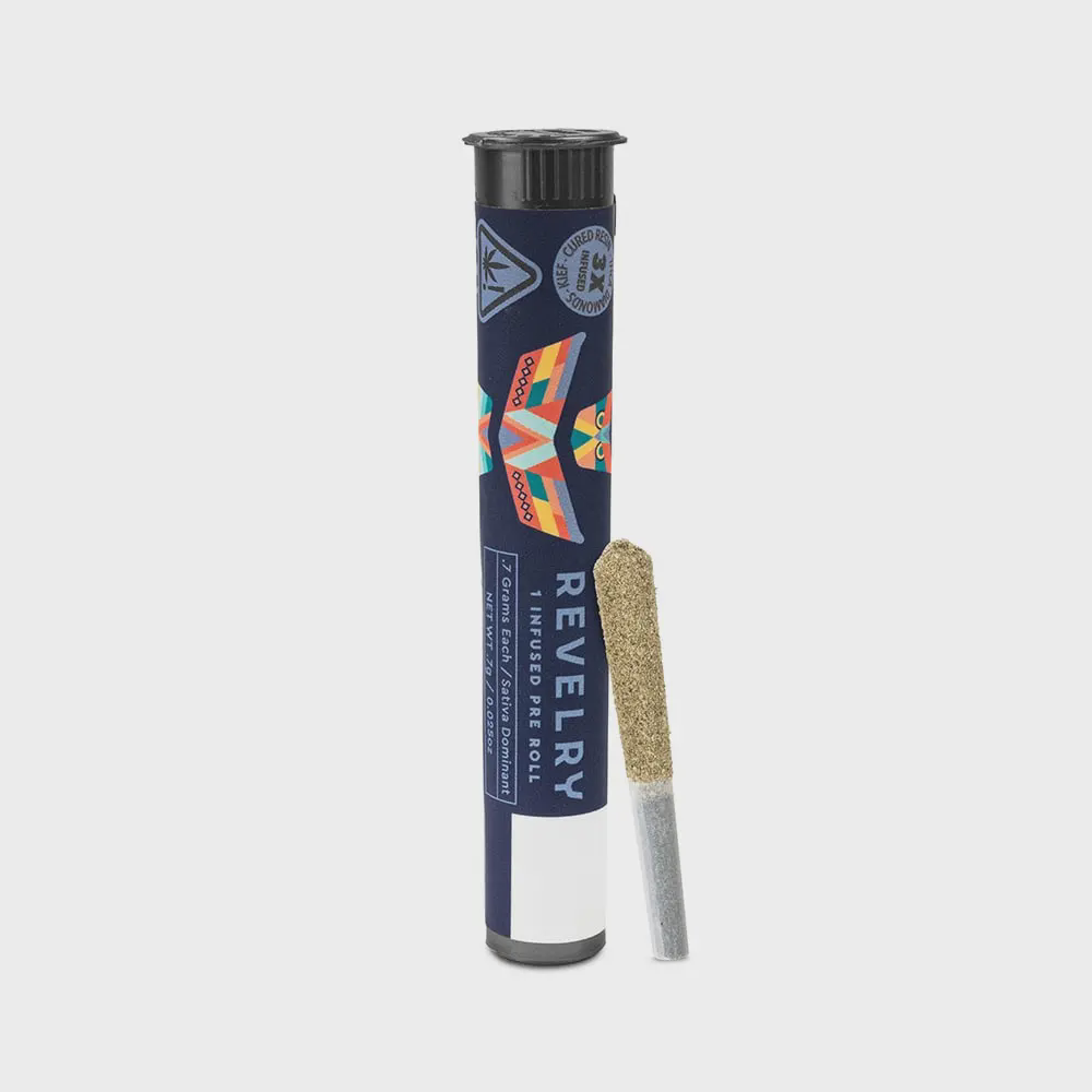 Photograph of product: Revelry Infused Pre-Rolls Queen Tina 1g 2pk