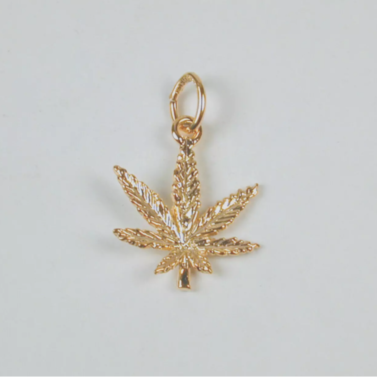 Photograph of product: Oui'd Leaf Charm | Gold Plated Sterling Silver & Lobster Claw Clasp