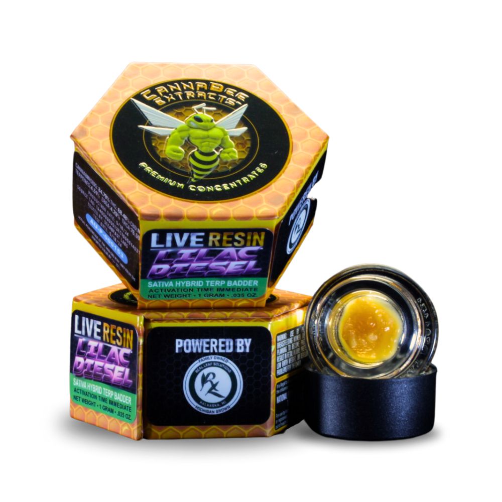 Photograph of product: CannaBee x Real Leaf Solutions - Lilac Diesel - Live Resin Terp Badder - - Oui'd
