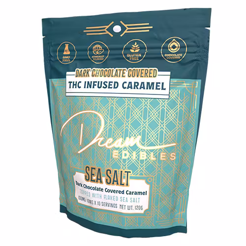 Photograph of product: Dream | Dark Chocolate Sea Salt Caramel | 100mg