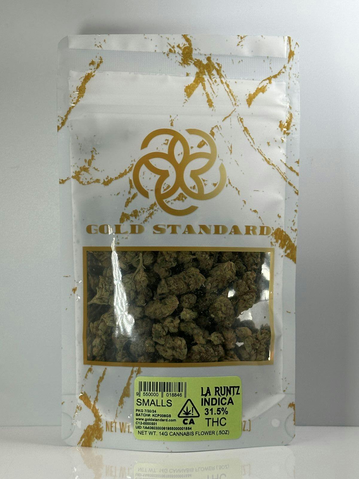 Photograph of product: Gold Standard LA Runtz SMALLS 1/2 PD 31%
