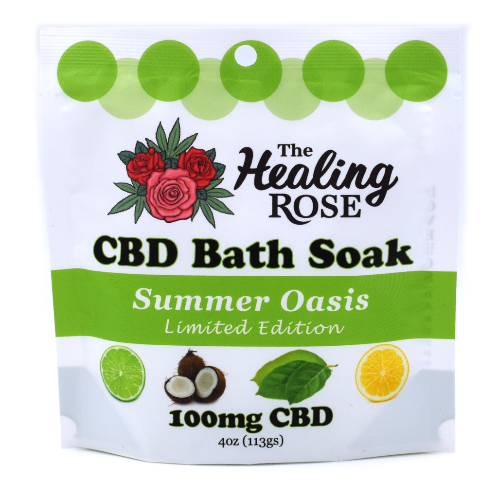 Photograph of product: Summer Oasis | CBD Bath Soak | 4oz 100mg