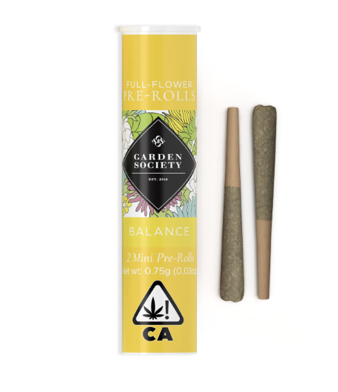 Photograph of product: Kush Mints (H) "Balance" 2pk PREROLLS - Garden Society