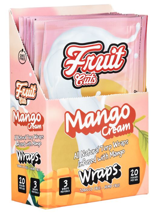 Photograph of product: Fruit Cuts Mango Cream Infused Terp Wraps 3pk (A0134)