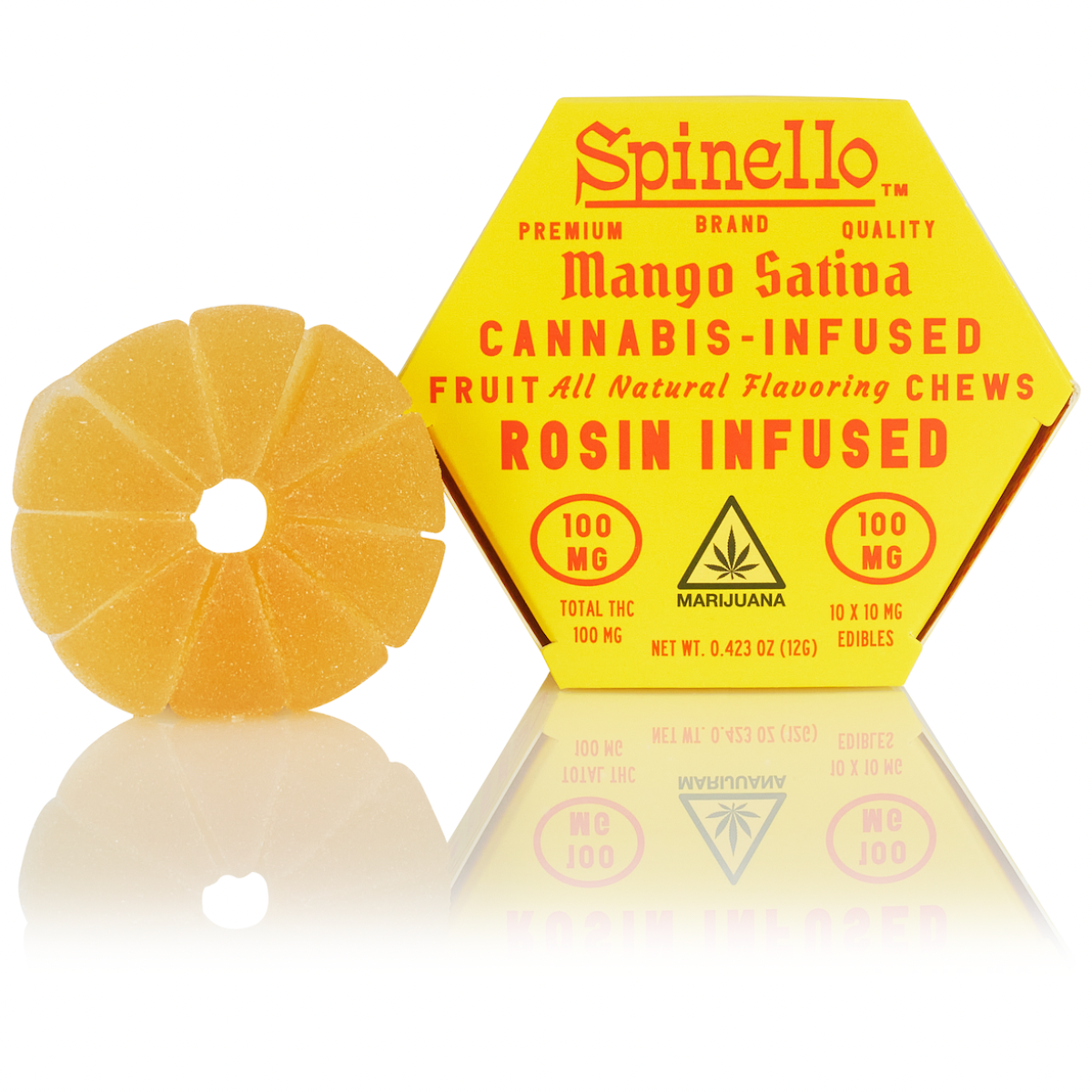 Photograph of product: Rosin Gummies | Mango Oui'd | Spinello