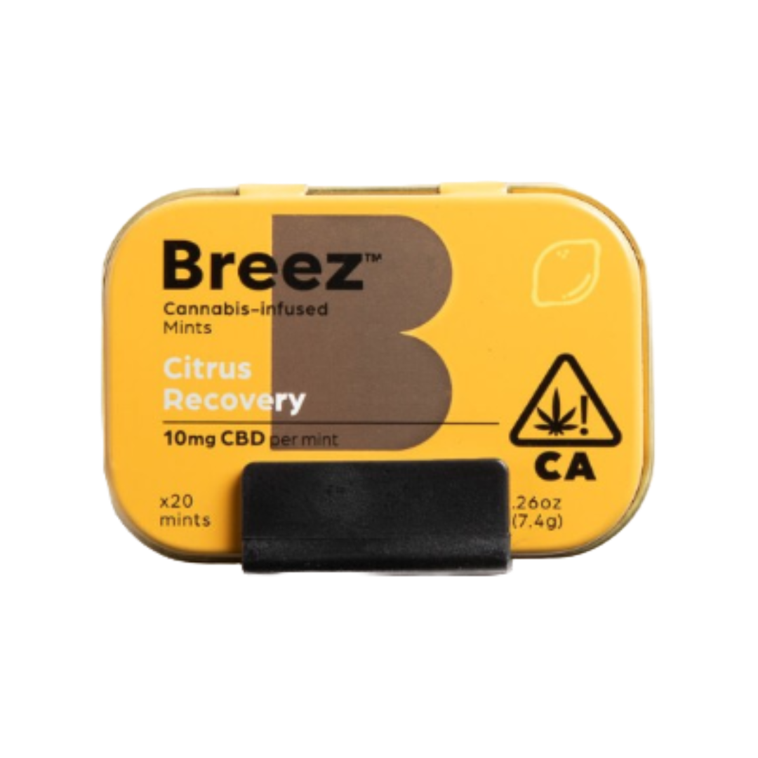 Photograph of product: Breez - 200mg Mints - Citrus Recovery CBD
