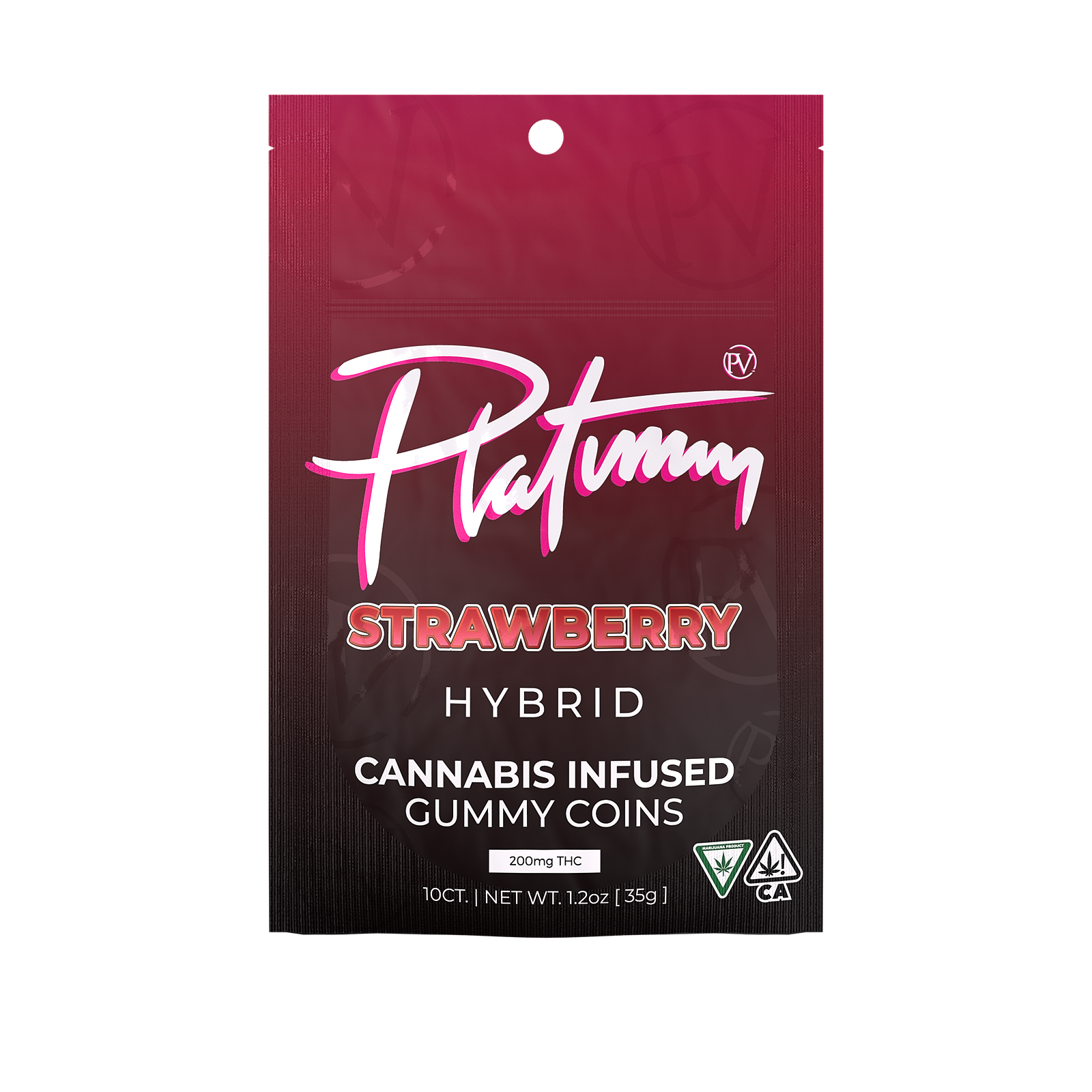 Photograph of product: Platinum Vape Gummies Strawberry 200mg