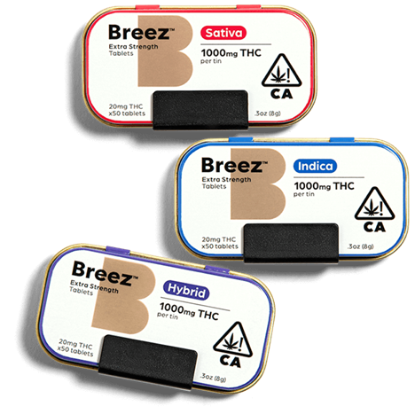 Photograph of product: Breez -Oui'd Extra Strength Tablets 50 Pack (1000mg)