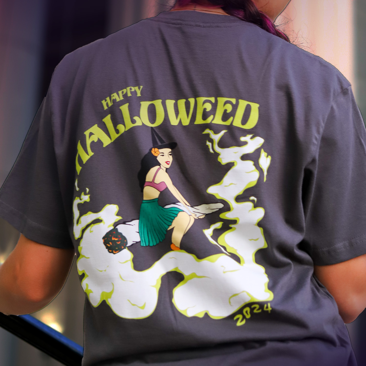 Photograph of product: 2024 Hallooui'd Hula Witch T-Shirt (Medium)