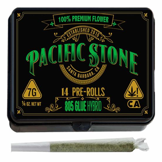 Photograph of product: [Pacific Stone] Preroll 14 Pack - 7g - 805 Glue (H) - 