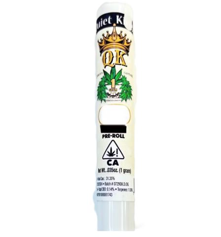 Photograph of product: Quiet Kings Preroll 1g Jet Fuel
