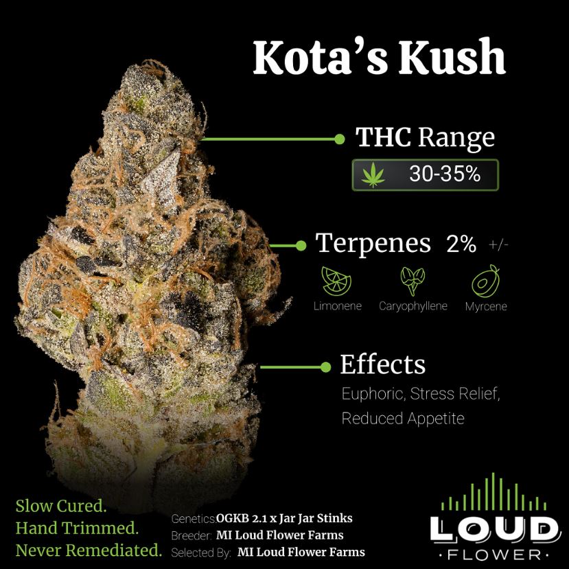 Photograph of product: MI Loud Flower Kota's Kush - 3.5g