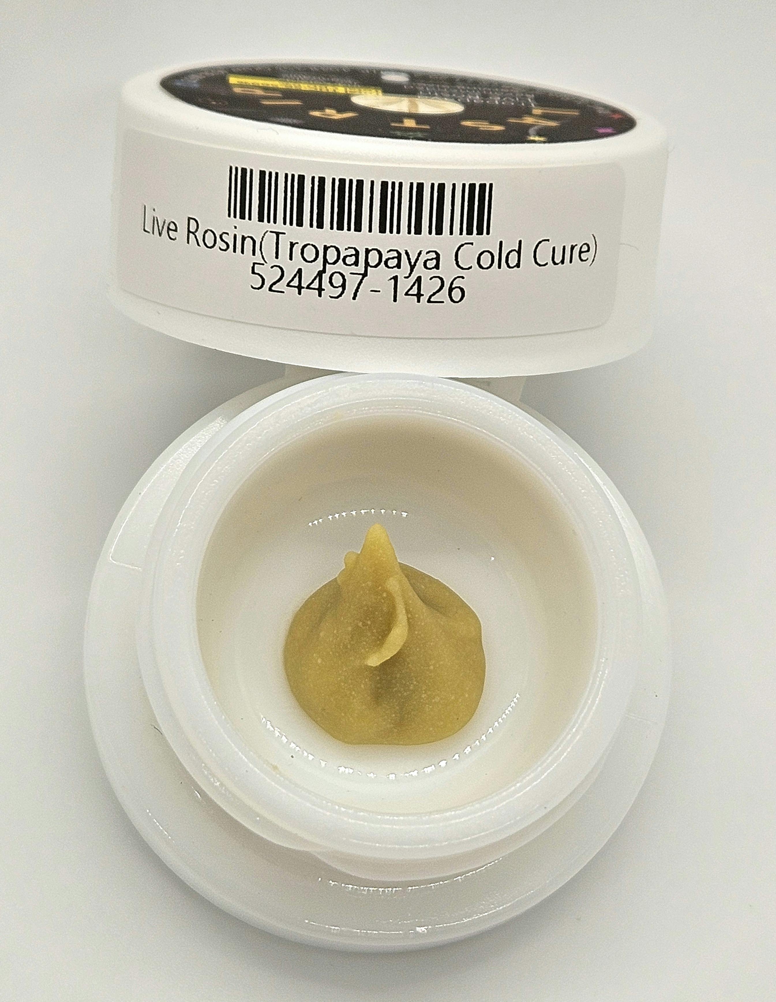 Photograph of product: Lastrip Live Rosin | Tropapaya Cold Cure