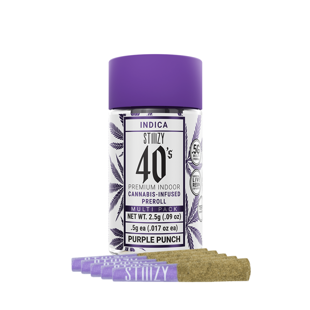 Photograph of product: PURPLE PUNCH 2.5G 5 PACK INFUSED PREROLLS