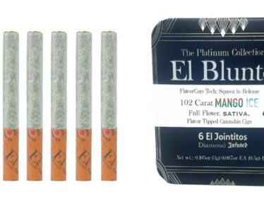 Photograph of product: 102 Carat Mango Ice - FlavorCore Diamond-Infused Pre-Roll - 0.5g/6pk