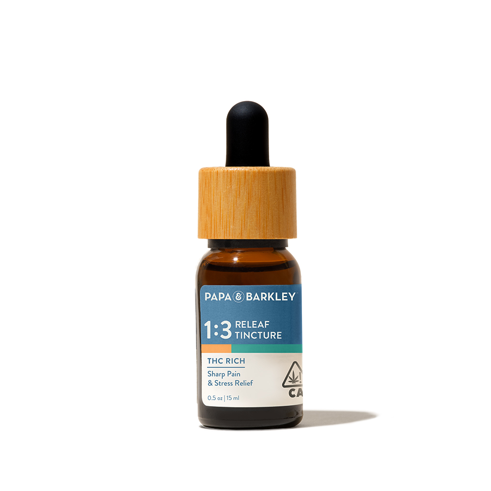 Photograph of product: Releaf Tincture 1:3 CBD:TH-oui | 15ml
