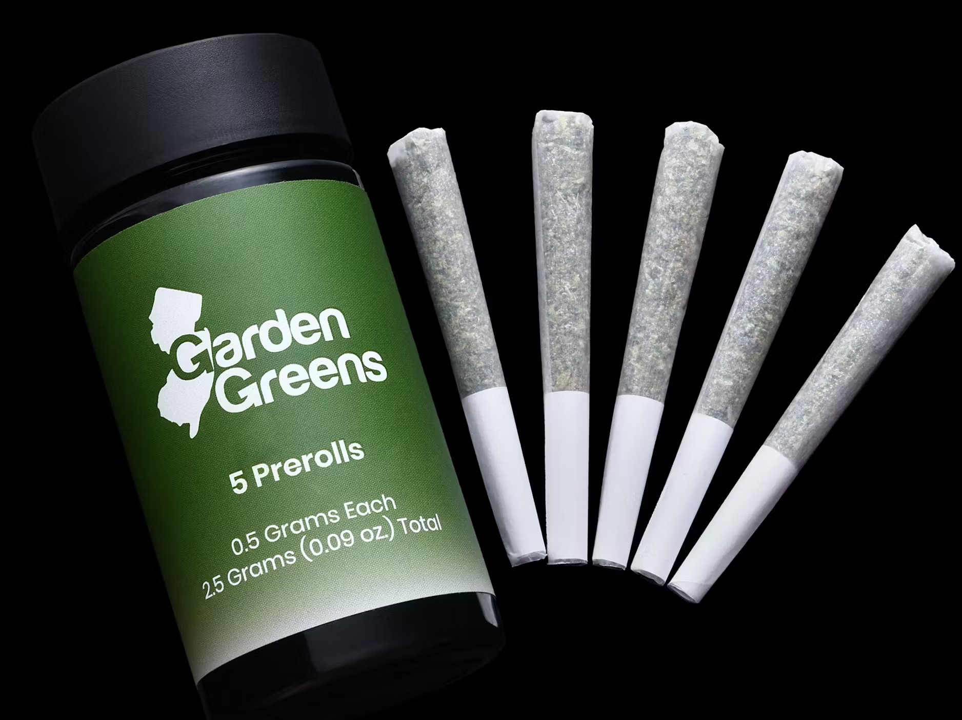 Photograph of product: Garden Greens - Grapez - 2.5g - 5pk Prerolls