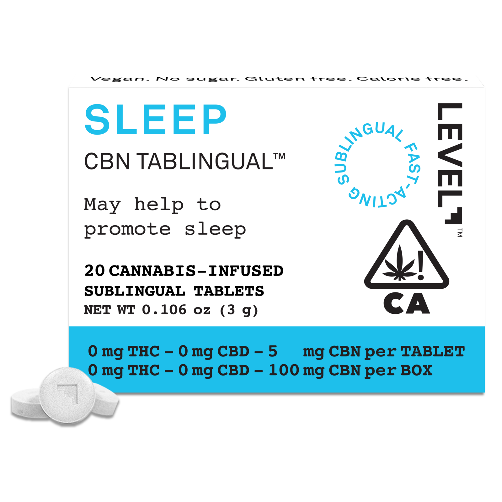 Photograph of product: Sleep Tablingual - CBN 100mg