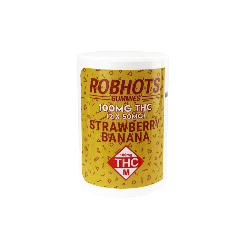Photograph of product: Robhots - Strawberry Banana 2pk Gummies - 100mg