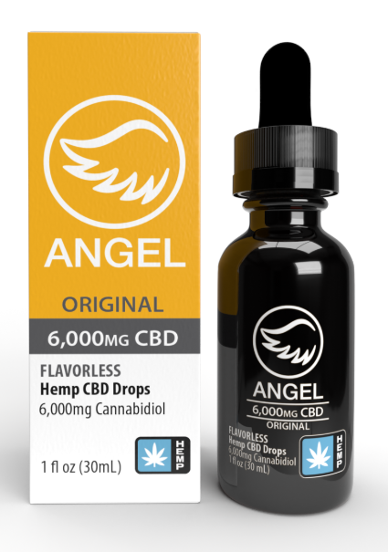 Photograph of product: Angel Drops | CBD Tincture | 6000mg | 1 fl oz | HEMP