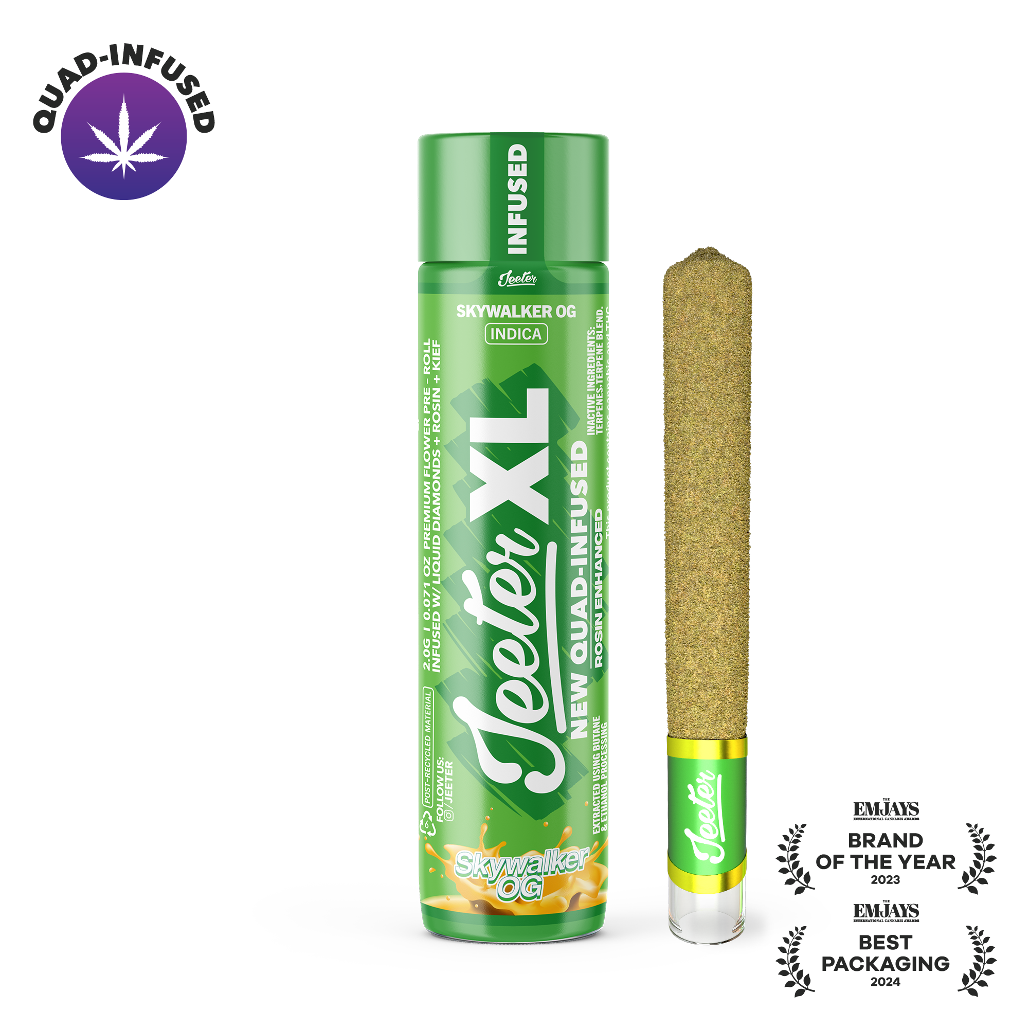 Photograph of product: Skywalker OG Quad-Infused XL Jeeter Joint | 2g