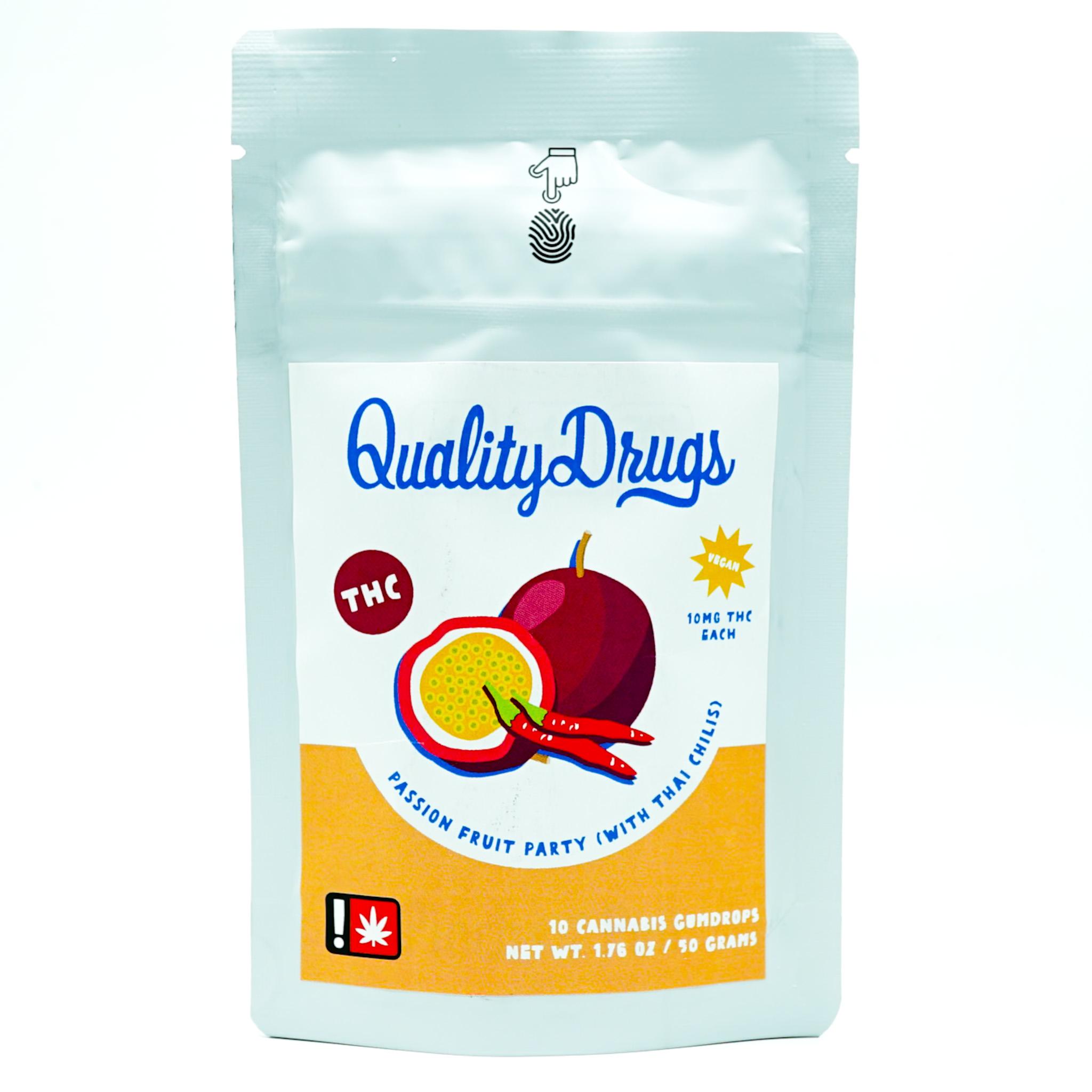 Photograph of product: Passion Fruit Party w/ Thai Chilis - 100mg Multipack Gummies - Quality Drugs