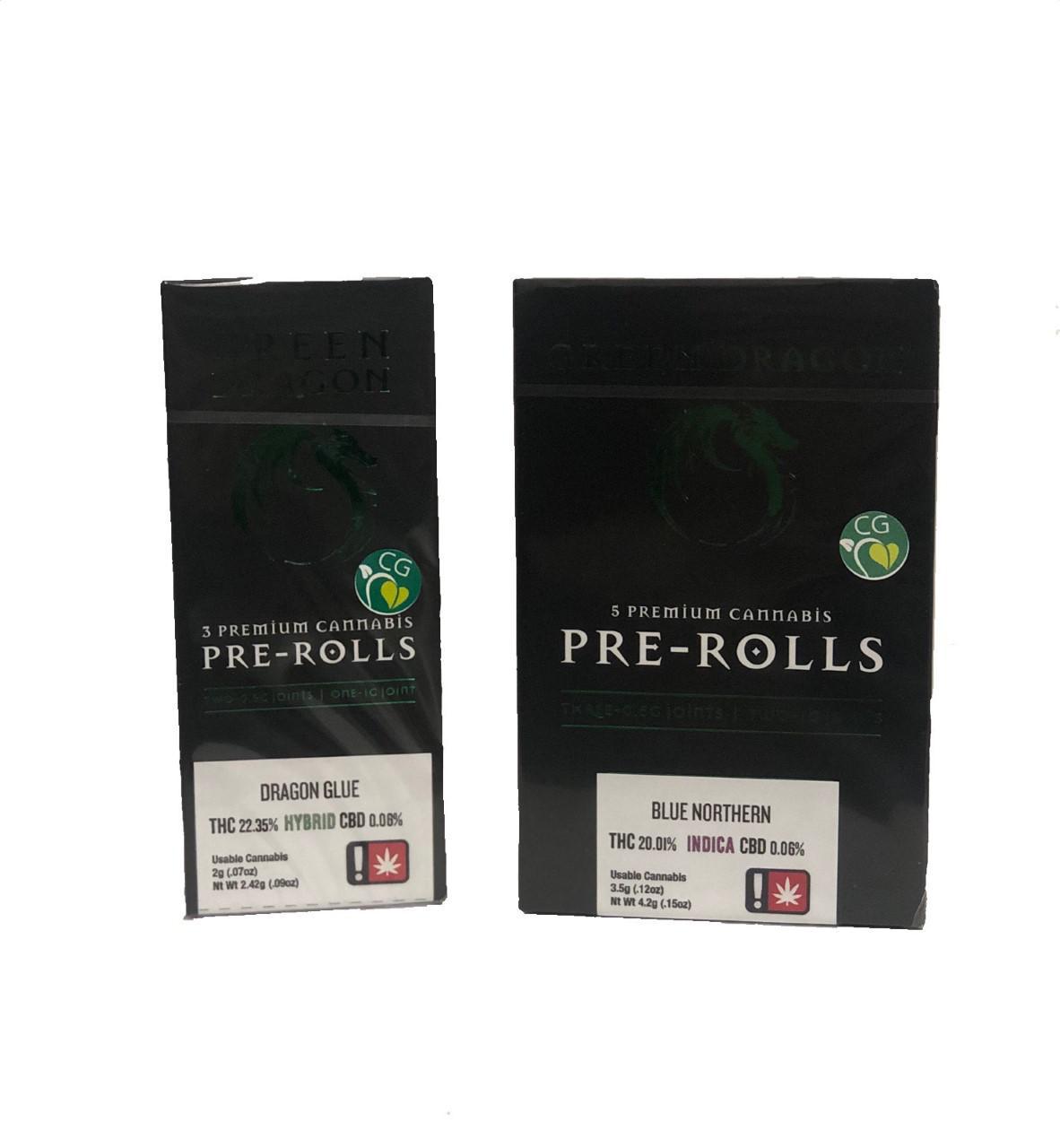 Photograph of product: Green Dragon - Pre Roll Pack - CBD Critical Mass - 3.5g
