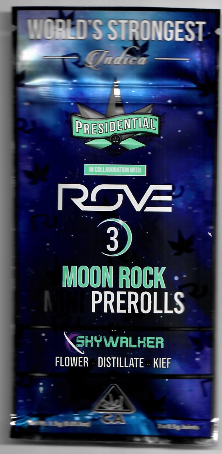 Photograph of product: SKYWALKER MOONROCK MINI PREROLLS [I] - 1.5G INFUSED - PRESIDENTIAL