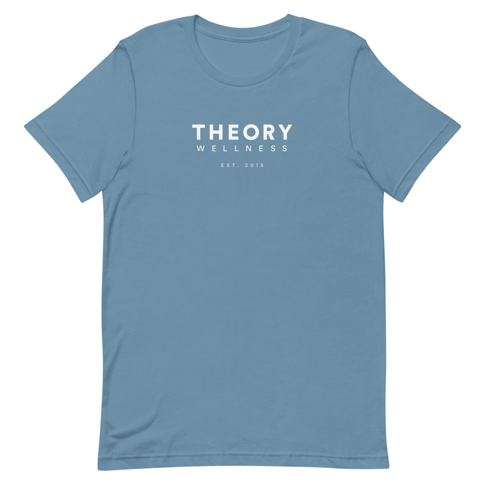 Photograph of product: Theory Wellness: T-Shirt - "CLASSIC" [Maritime Blue] (XS)