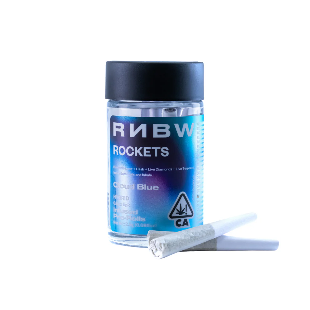 Photograph of Product: RNBW - Cloud Blue (Hybrid) Infused 5pk Preroll 2.5g