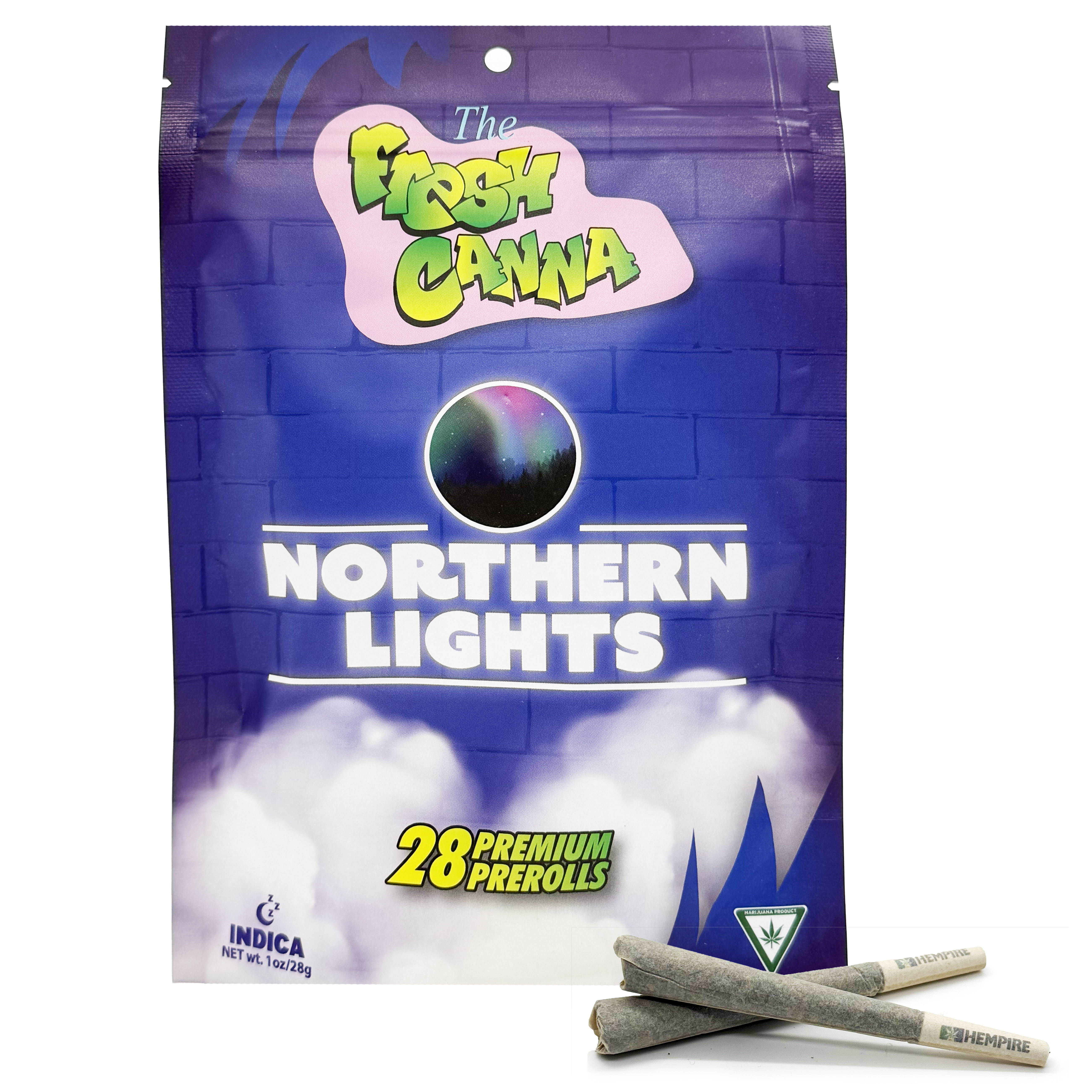 Photograph of product: Fresh Canna Northern Lights 28pk Prerolls Rec