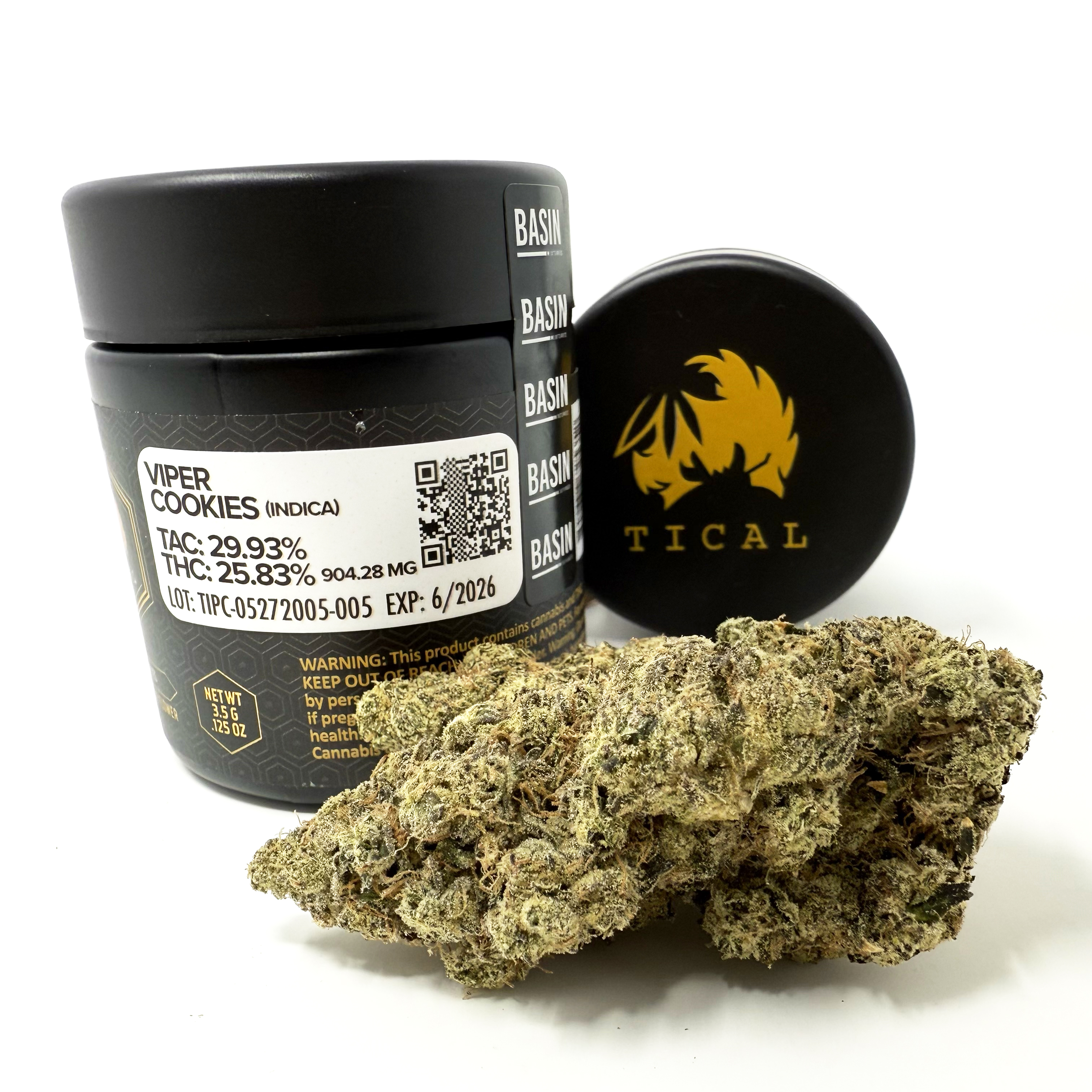 Photograph of product: TICAL | Viper Cookies | 3.5g (Indoor)